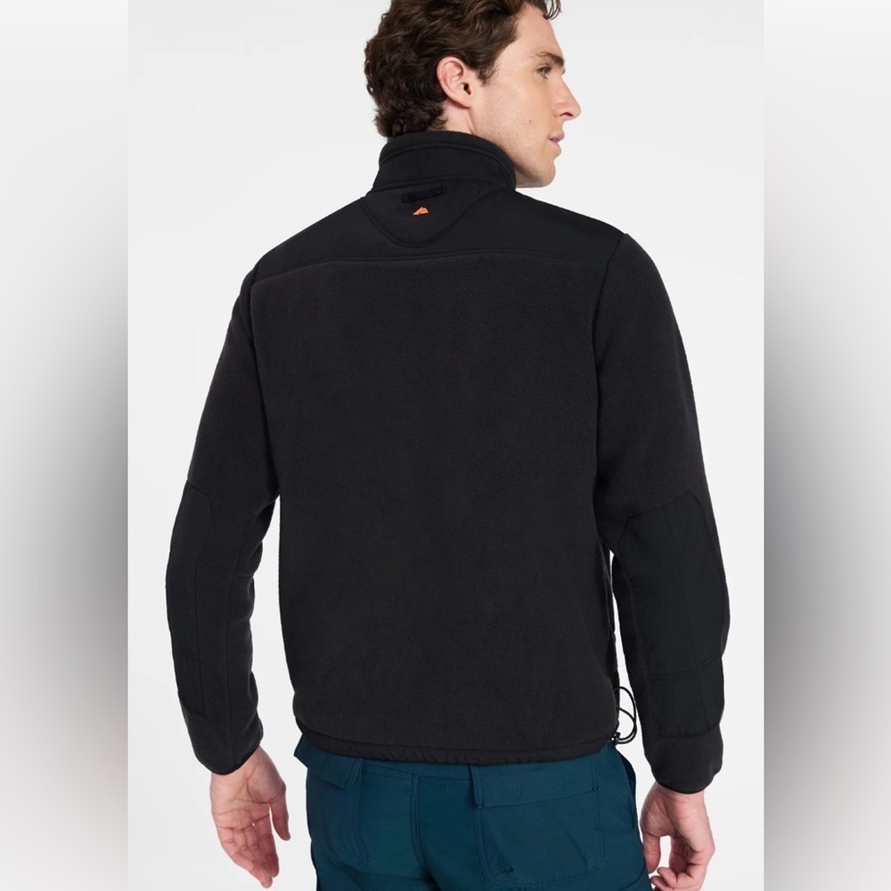 Ozark Trail Men's Mixed Media Fleece Jacket Black Size Large Full Zip NWT New - Picture 2 of 5